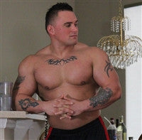 specimen flex pose chest pecs abs arms bodybuilder