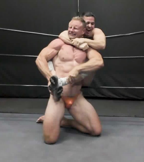 Rear naked choke on ring ropes