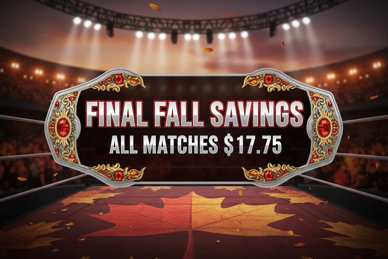 Final Fall Savings wrestling sale sign