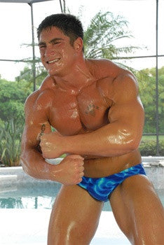 STL flexing biceps chest ams pecs thighs