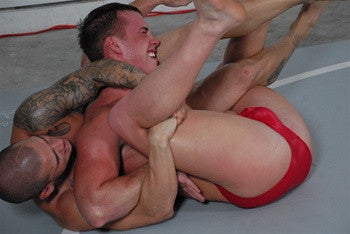 Angel Cameron Mathews leg lock thighs tattoos arms