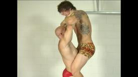 kyle stevens big sexy double choke lift and carry thunders arena wrestling chokehold submission 