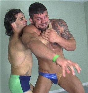 Angel Big Sexy head lock tattoos arms