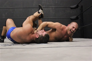 Brian Cage calf stretch ankle lock on Dirty Daddy