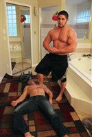 Python Zman flexing biceps arms pecs chest