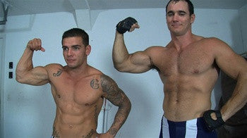 Ace Hanson Angel bicep flex pecs chest arms abs