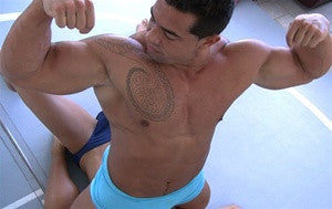 Zman Eric Fury double bicep flex pecs chest arms