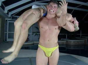 Dominic firemans carry Tak abs chest pecs