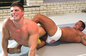 Dominic Angelo leg scissors arms biceps pecs chest