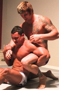 Big Sexy Angelo leg lock pecs arms