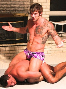 Big Sexy Angelo pinned pecs chest abs