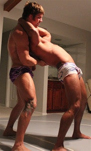 Big Sexy Angelo head lock thighs legs