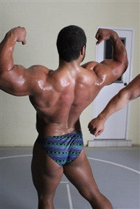 Dozer flex arms double biceps pose