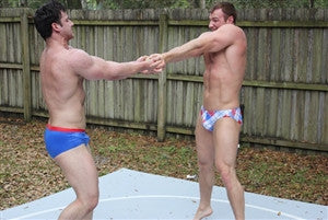 Frey Cuban Wrestling grappling Thunders Arena outdoors bodybuilder 