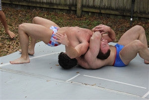 Frey Cuban Wrestling grappling Thunders Arena mat headlock outdoors bodybuilder 