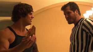 Big Sexy Dallas pizza arms wrestlers 