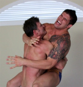 Big sexy brenden cage lift and carry bearhug submission hold 
