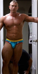 Matthew James flex pose thighs abs chest pecs arms muscle worship