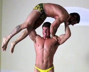 Lift and carry gorilla press arms abs chest pecs Dominic angel 