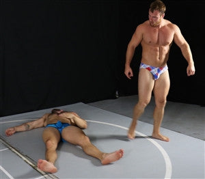 Frey victory pose over Wolf submission submits huge pecs chest