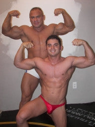 Gman Batar double bicep flex abs pecs chest arms