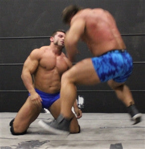 Johnny Bravo Brian Cage bodybuilders wrestle abs chest muscle worship