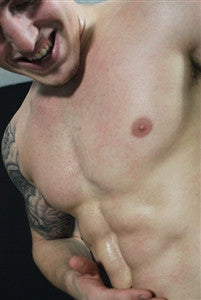 Lex close up pecs chest tattoos