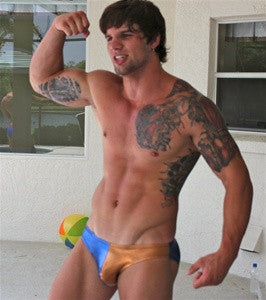 Big Sexy bicep flex tattoos pecs chest arms abs