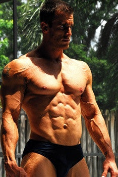 coupe flex and pose shredded abs chest pecs arms biceps