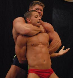 Johnny Bravo Iceman crossface chickenwing submission submit choke chokehold