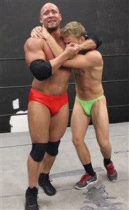 Brute and TAK grapple wrestle thighs arms biceps