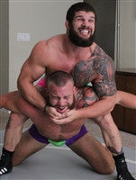 Big Sexy Kratos camel clutch vicious chest pecs arms