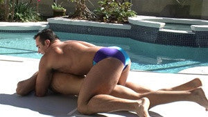 Ace Hanson Poseidon bearhug pinned thighs legs