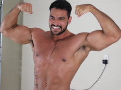 Flex pose muscle worship biceps pecs chest abs 