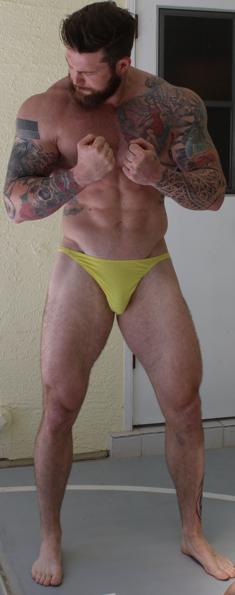 Viking flexing at Thunders Arena Wrestling 