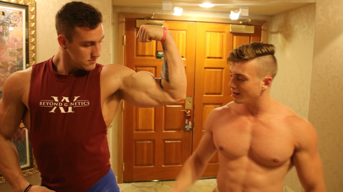 body builders dominating each other
