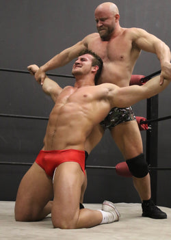 Brute puts Cason in a surf board at Thunders Arena Wrestling 