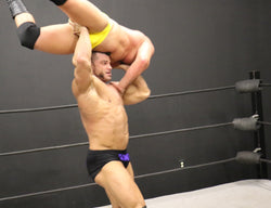 Brian Cage gorilla presses Joey King and throws him lift