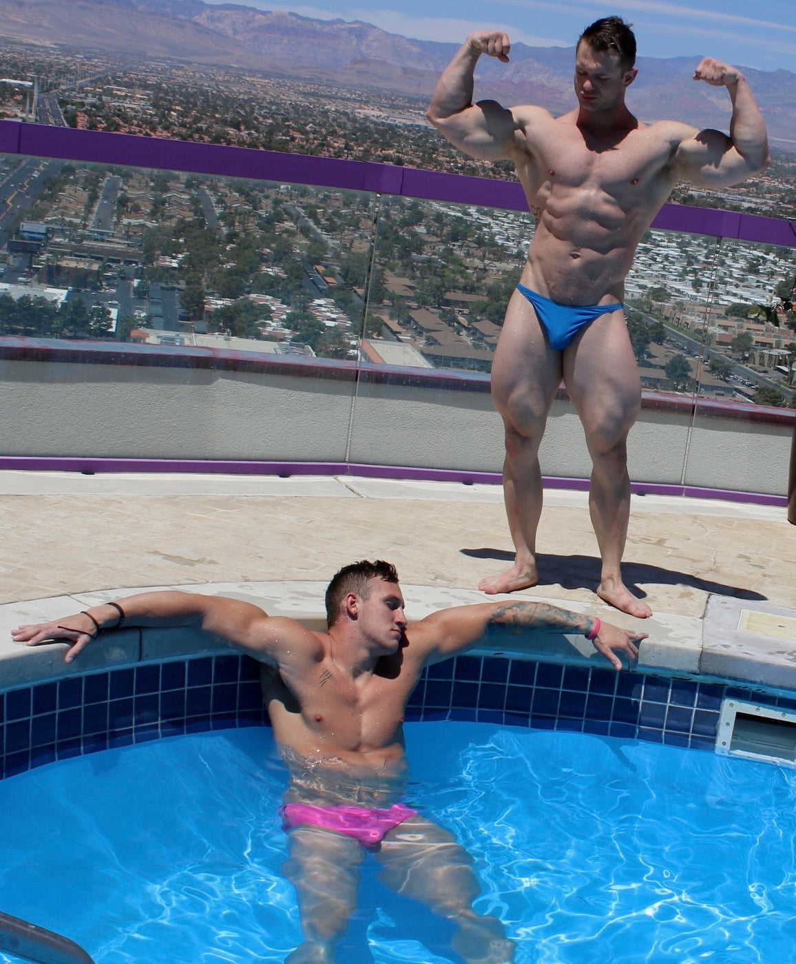 body builder in a victory pose