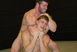 Beast grabs Scrappy in a Sleeper Hold at Thunders Arena