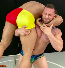 stallion sergei wrestling thunders bodybuilders fireman carry