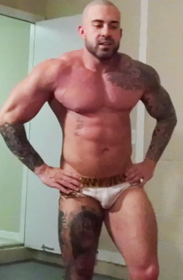 Bodybuilder full body photo