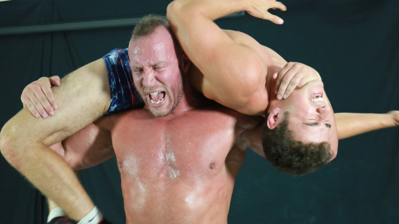 Brute lifts Bolt firemans carry backbreaker