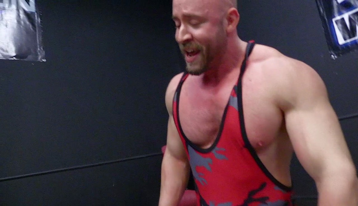 Brute flexes at Thunders Arena Wrestling. 