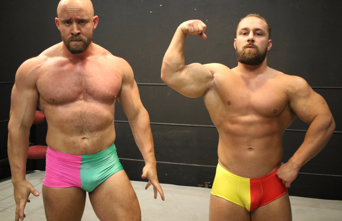 body builders wrestling