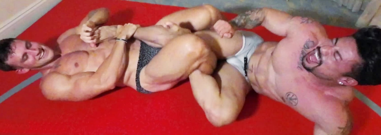 Figure four leg lock tickle