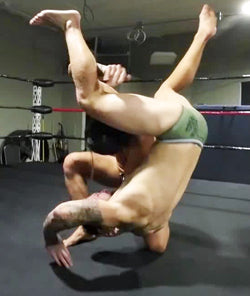 Body slam in ring