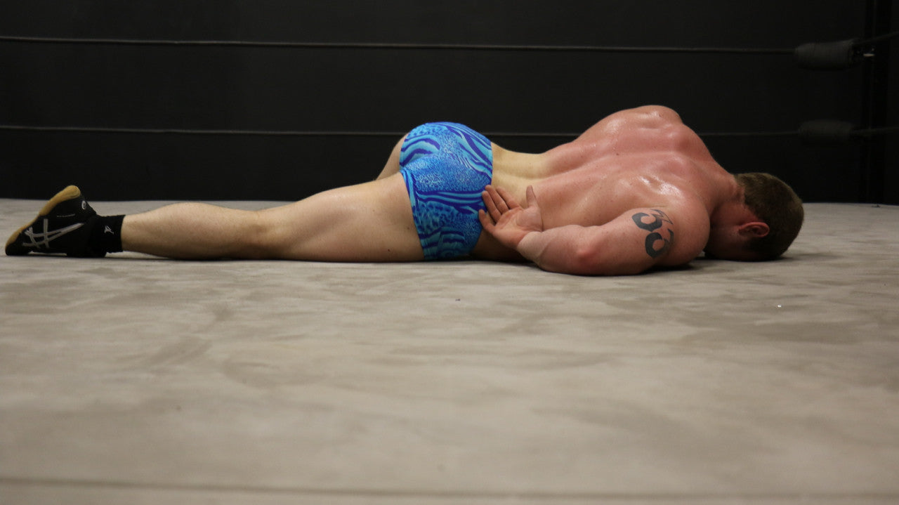 Talon defeated on the mat huge back thighs