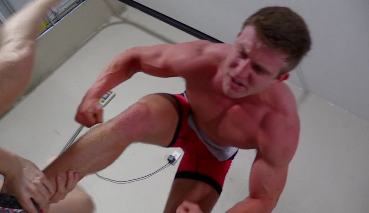 muscular man flexing