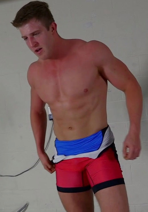 muscular man posing for camera